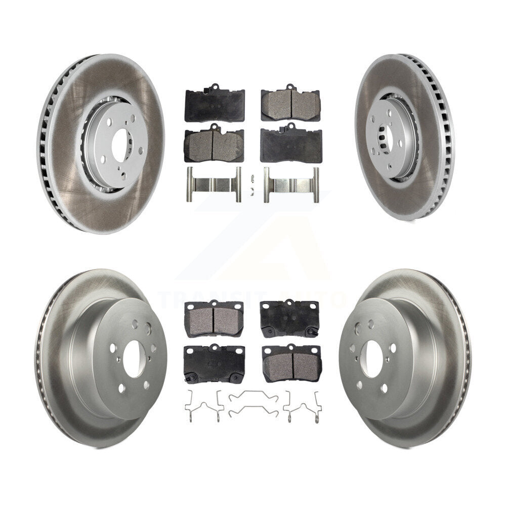 Front Rear Coat Disc Brake Rotor Ceramic Pad Kit (6Pc) For Lexus IS350 GS350 GS450h GS430 KGT-102025