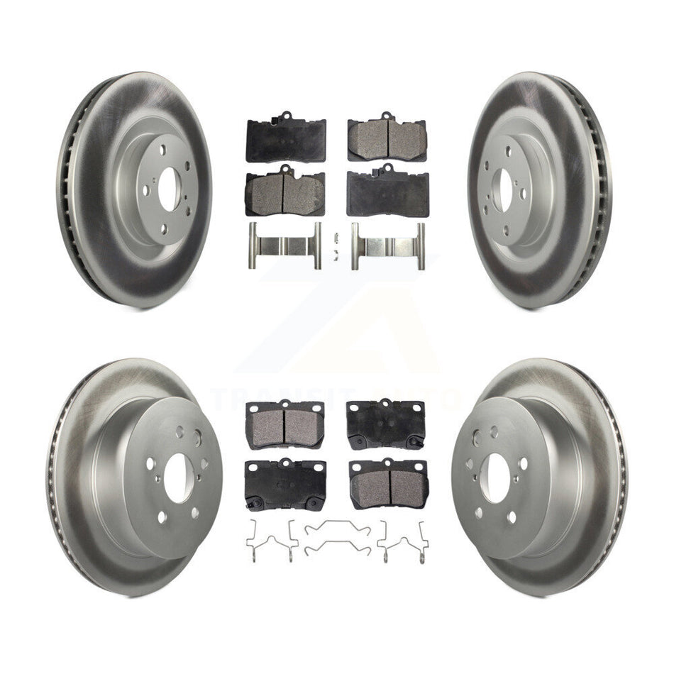 Front Rear Coat Disc Brake Rotor Ceramic Pad Kit (6Pc) For Lexus IS350 GS350 GS450h GS460 KGT-102029