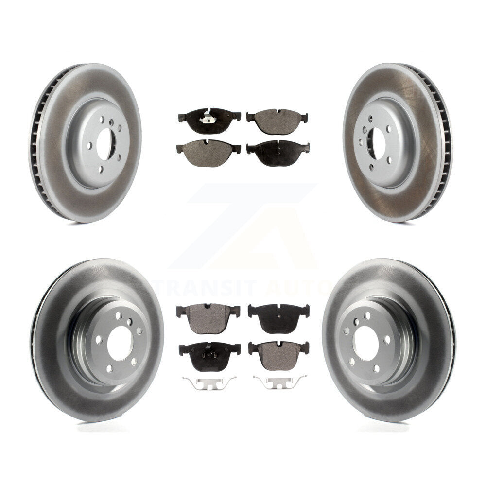Front Rear Coat Disc Brake Rotors Ceramic Pad Kit (6Pc) For BMW 750i xDrive 750Li 550i GT KGT-102032