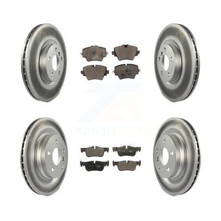 Front Rear Coated Brake Rotor & Ceramic Pad Kit For BMW X1 X2 Mini Cooper Countryman 228i KGT-102040