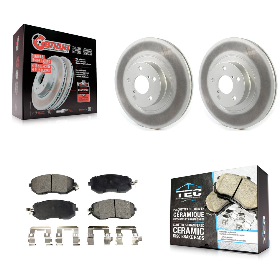 Front Coated Brake Rotor Ceramic Pad Kit For Subaru Forester Impreza XV Crosstrek Outback KGT-102068