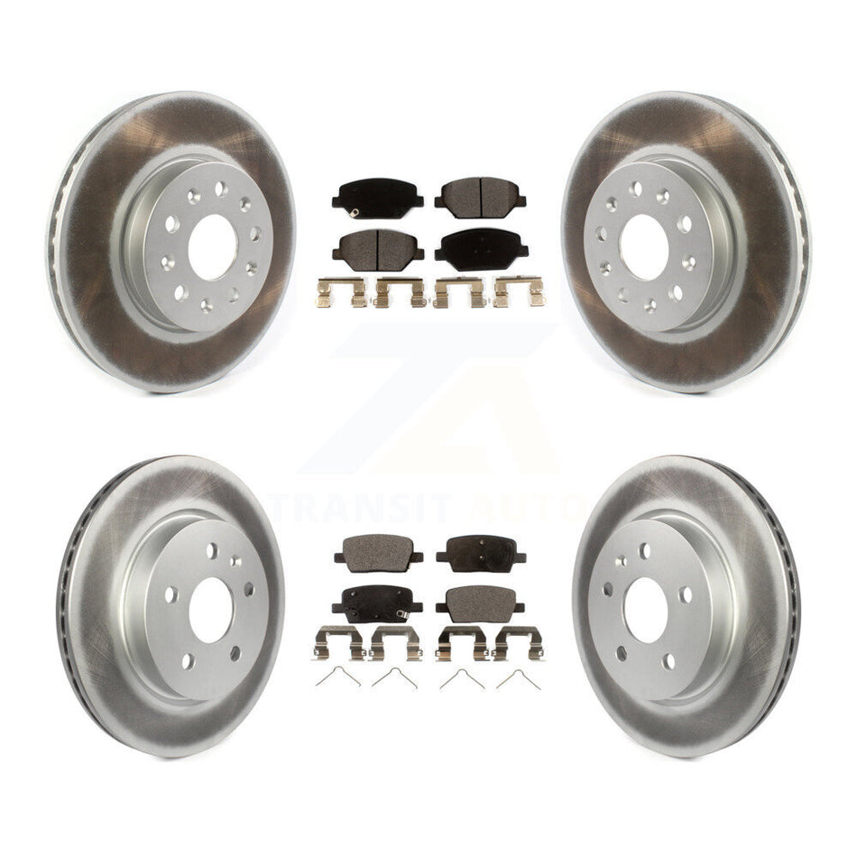 Front Rear Coat Brake Rotors Ceramic Pad Kit For Chevrolet Camaro Without Brembo Calipers KGT-102114
