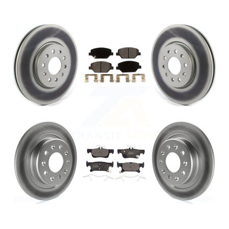 Front Rear Coated Disc Brake Rotors And Ceramic Pads Kit For Buick Envision KGT-102116