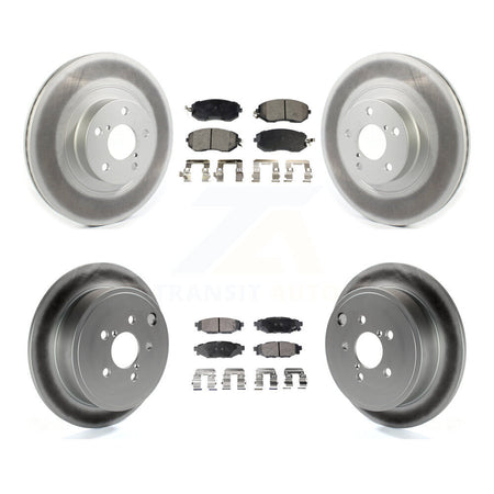 Front Rear Coated Brake Rotors Ceramic Pad Kit For Subaru Impreza Forester Outback Legacy KGT-102136