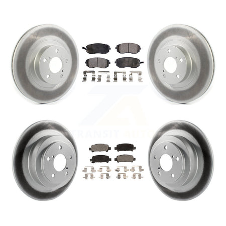 Front Rear Coated Disc Brake Rotor Ceramic Pad Kit For 2005-2006 Subaru Baja Turbocharged KGT-102139
