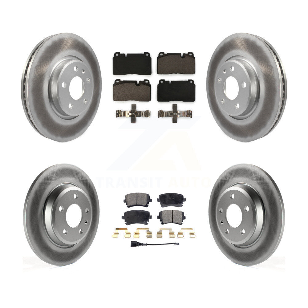 Front Rear Coated Disc Brake Rotors And Ceramic Pads Kit For 2016 Audi Q5 FLEX engine KGT-102152