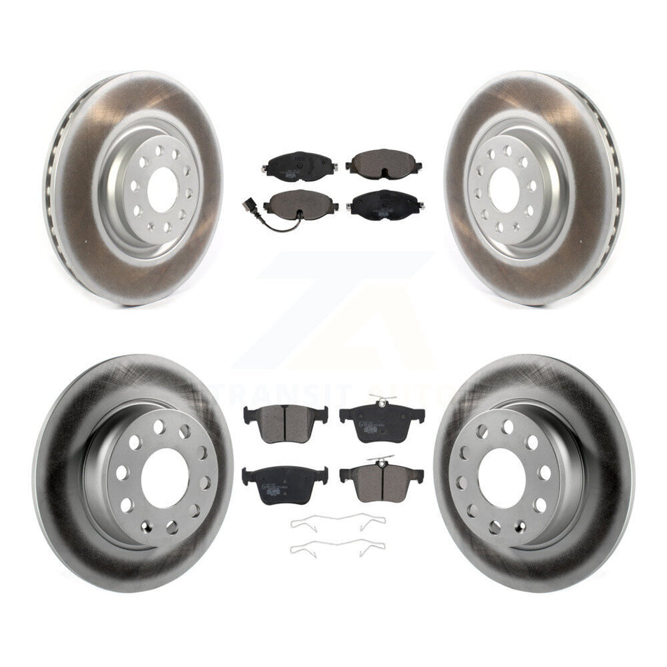 Front Rear Coated Brake Rotor Ceramic Pad Kit For Audi A3 With 340mm Diameter KGT-102165