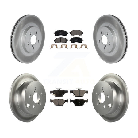 Front Rear Coated Disc Brake Rotors And Ceramic Pads Kit For Subaru Crosstrek KGT-102183
