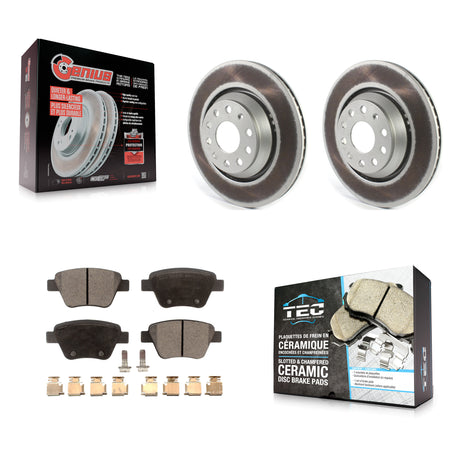Rear Coated Disc Brake Rotors And Ceramic Pads Kit For Volkswagen GTI Audi A3 Quattro KGT-102206