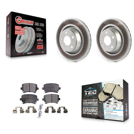Rear Coated Disc Brake Rotors And Ceramic Pads Kit For Audi TT Quattro TTS RS KGT-102210