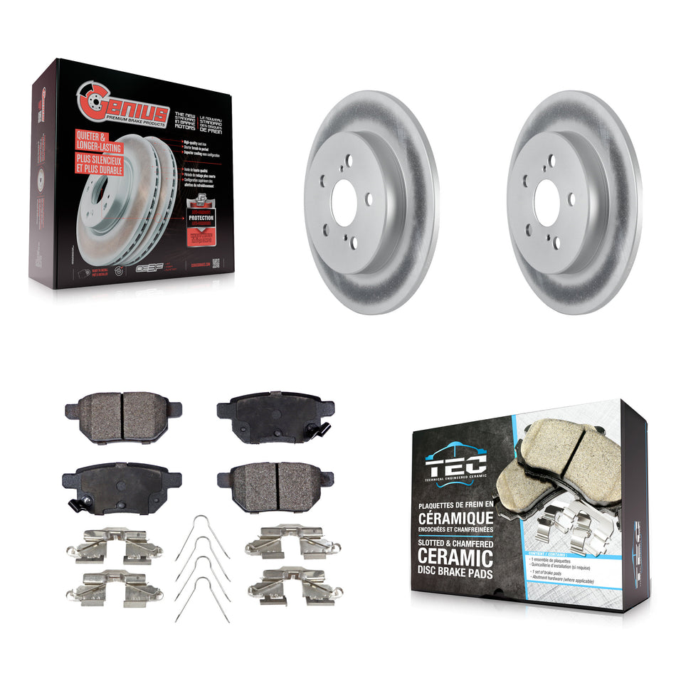 Rear Coated Brake Rotor Ceramic Pad Kit For Toyota Corolla 2.0L With Manual Parking KGT-102222