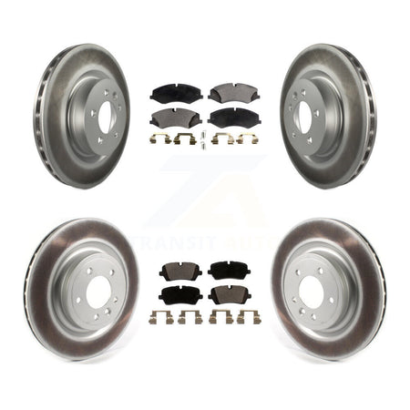 Front Rear Coated Disc Brake Rotor & Ceramic Pad Kit For Land Rover Range Sport Discovery KGT-102233