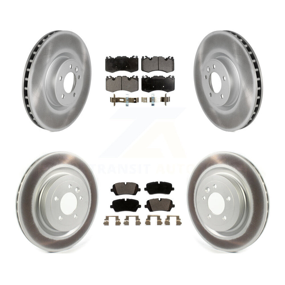 Front Rear Coated Disc Brake Rotors And Ceramic Pads Kit For Land Rover Range Sport KGT-102235