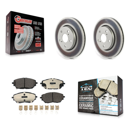 Front Coated Disc Brake Rotors And Ceramic Pads Kit For Toyota C-HR KGT-102258