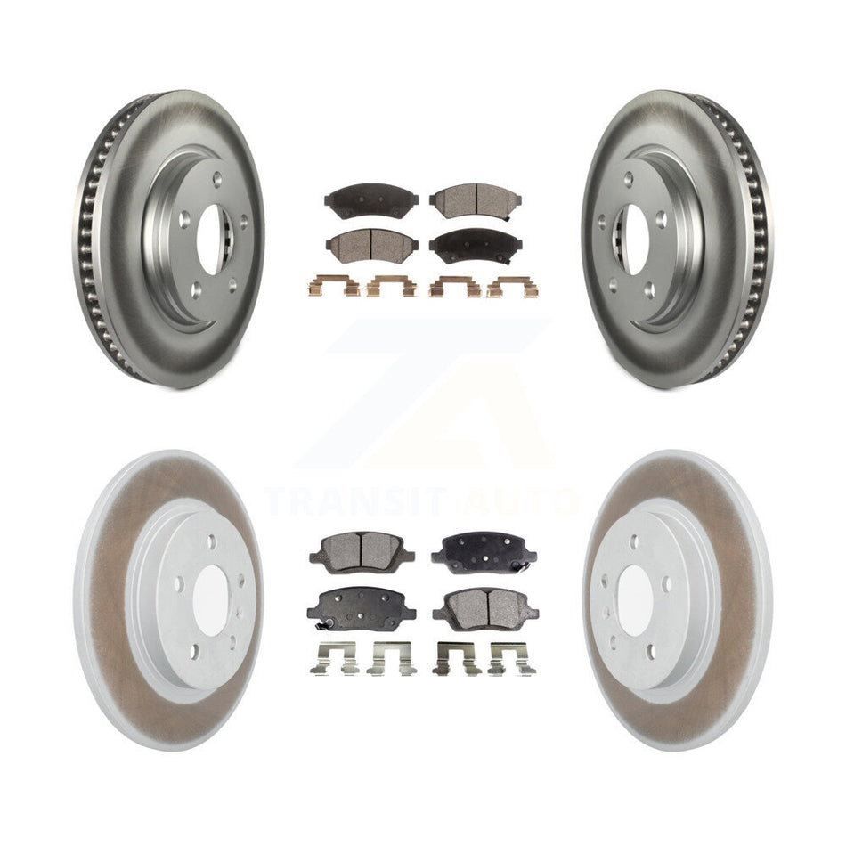 Front Rear Coated Brake Rotor Ceramic Pad Kit For Chevrolet Uplander Buick Terraza Saturn KGT-102259