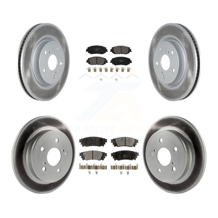Front Rear Coated Brake Rotor & Ceramic Pad Kit For Toyota RAV4 Camry Corolla Cross Lexus KGT-102279
