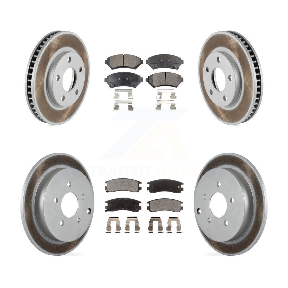 Front Rear Coat Brake Rotor Ceramic Pad Kit For Pontiac Montana FWD with Disc rear brakes KGT-102306