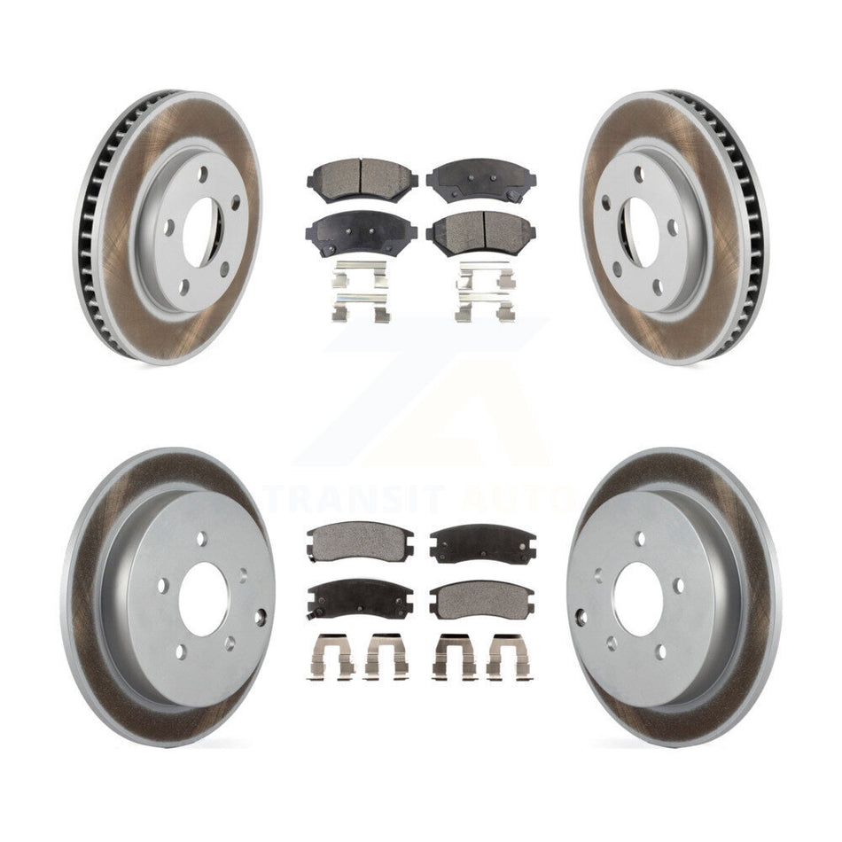 Front Rear Coat Brake Rotor Ceramic Pad Kit For Pontiac Montana FWD with Disc rear brakes KGT-102306
