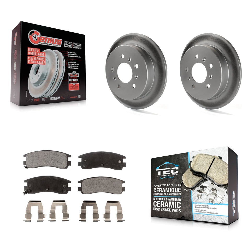 Rear Coat Brake Rotor Ceramic Pad Kit For Chevrolet Impala Buick Pontiac Grand Am Century KGT-102317