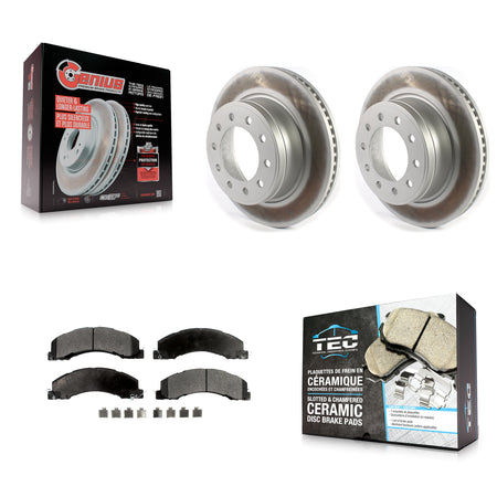 Front Coated Brake Rotor Ceramic Pad Kit For Ram Dodge Sterling Truck 4500 5500 Bullet 45 KGT-102365