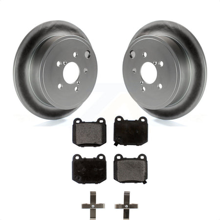 Rear Coated Disc Brake Rotors Ceramic Pad Kit For 2014 Subaru WRX With 17\\" Factory Wheels KGT-102389