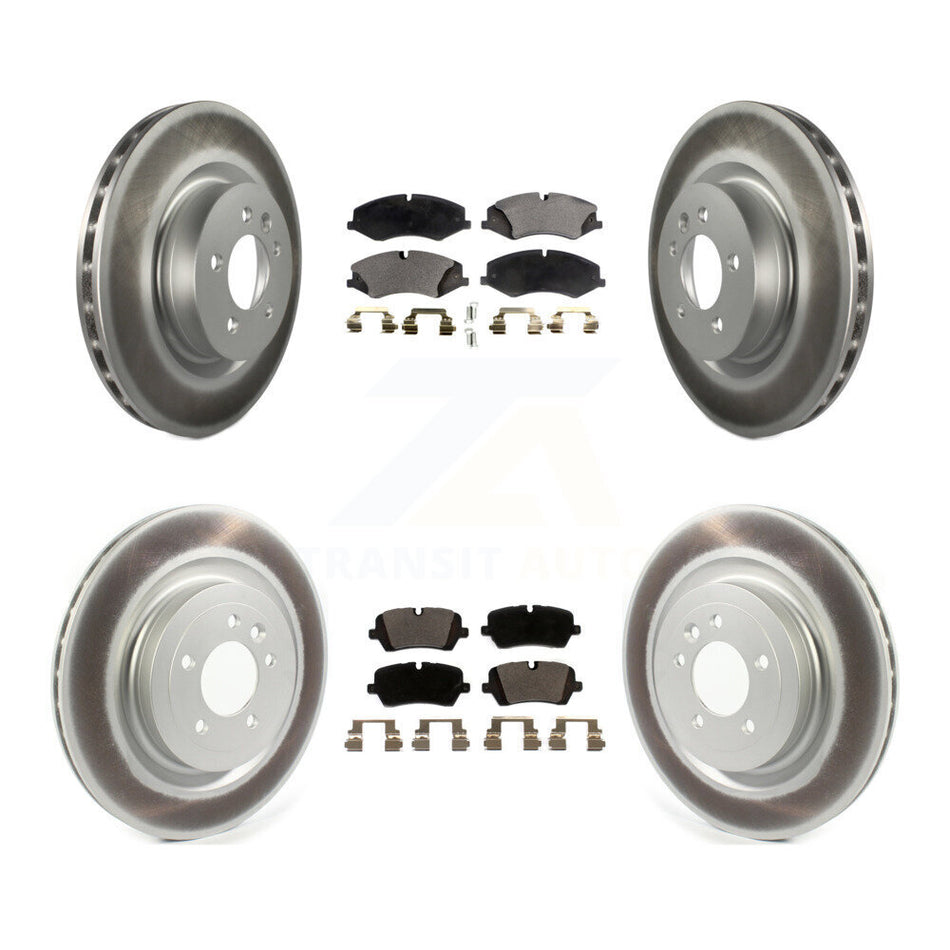 Front Rear Coated Disc Brake Rotors And Ceramic Pads Kit For Land Rover Range Sport KGT-102419
