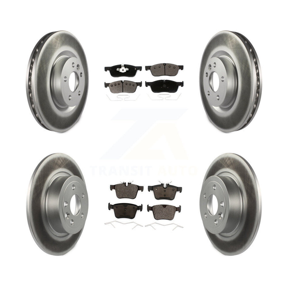 Front Rear Coated Disc Brake Rotors And Ceramic Pads Kit For Land Rover Range Evoque KGT-102423
