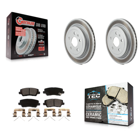 Rear Coated Disc Brake Rotors And Ceramic Pads Kit For Cadillac CTS KGT-102426