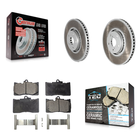 Front Coated Brake Rotors Ceramic Pad Kit For Lexus IS350 IS300 GS350 GS450h IS200t GS430 KGT-102433