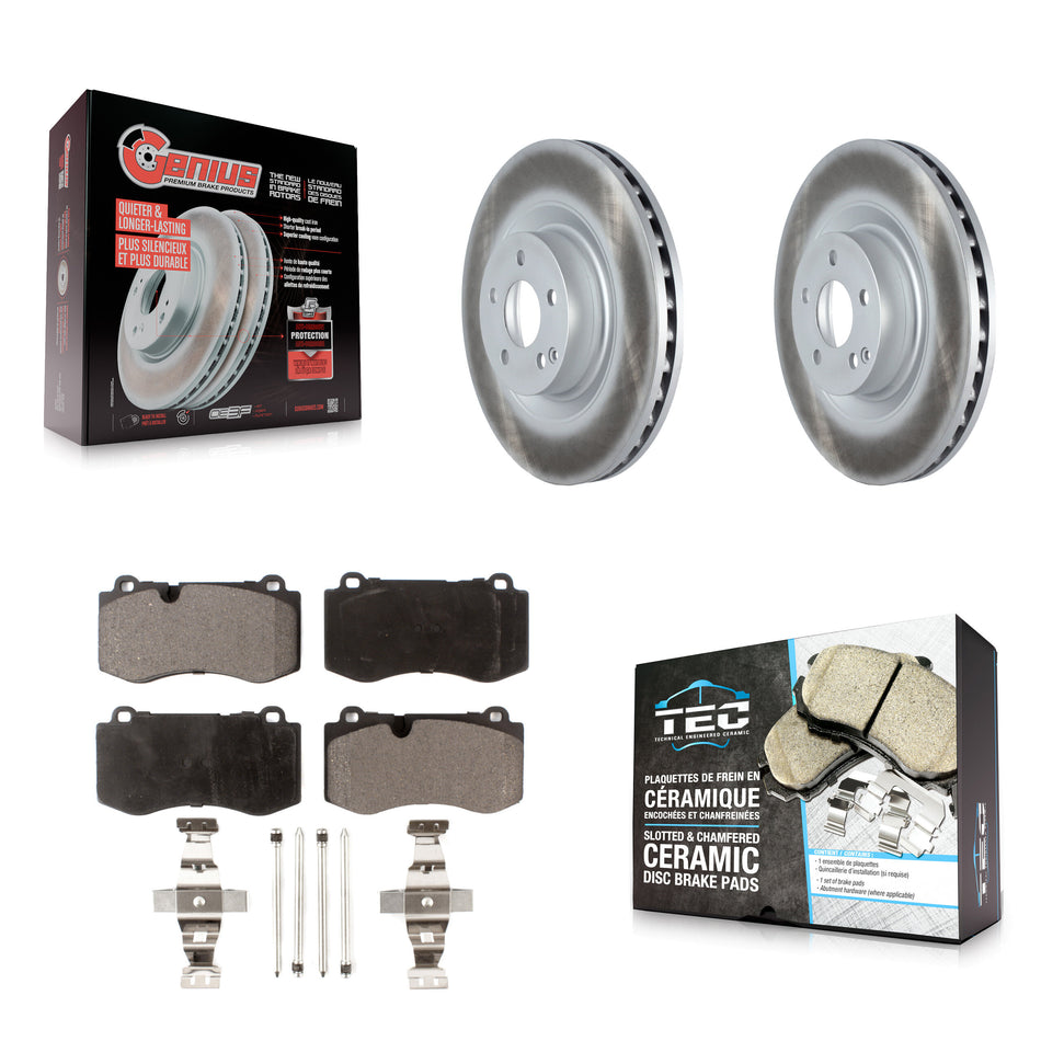 Front Coat Brake Rotors Ceramic Pad Kit For Mercedes-Benz S550 S450 SL550 CL550 S350 S400 KGT-102453