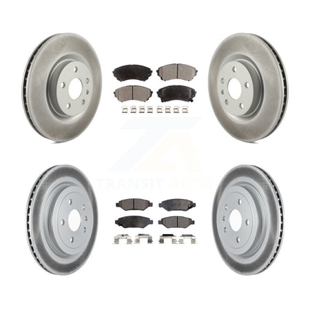 Front Rear Coat Disc Brake Rotors Ceramic Pad Kit For Cadillac CTS With Heavy Duty Brakes KGT-102473