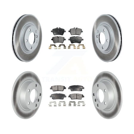 Front Rear Coated Disc Brake Rotor And Ceramic Pad Kit For Mini Cooper Countryman Paceman KGT-102475