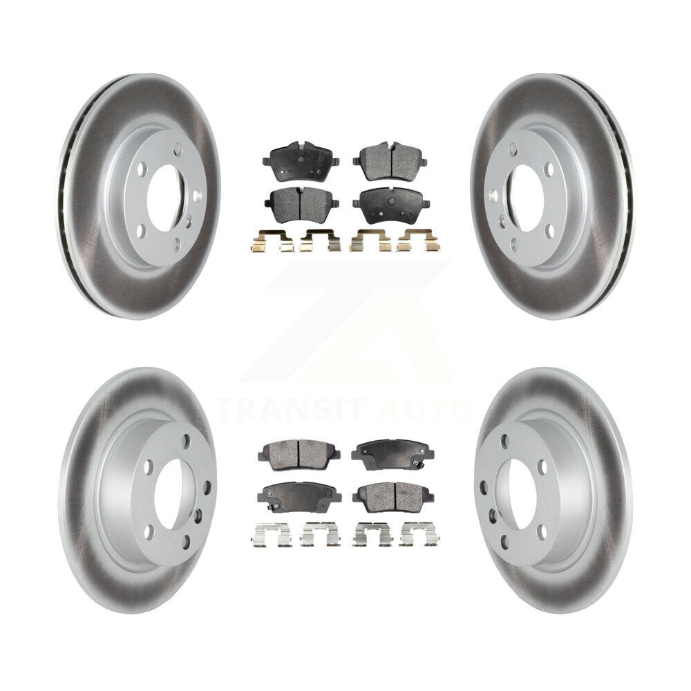 Front Rear Coat Disc Brake Rotors Ceramic Pad Kit For Mini Cooper Countryman Paceman Base KGT-102476