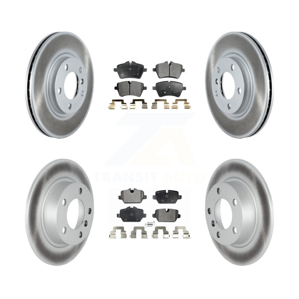 Front Rear Coated Disc Brake Rotor And Ceramic Pad Kit For Mini Cooper Countryman Paceman KGT-102478