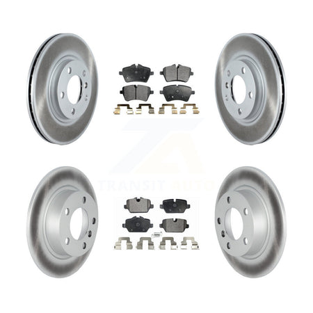 Front Rear Coated Disc Brake Rotor And Ceramic Pad Kit For Mini Cooper Countryman Paceman KGT-102478