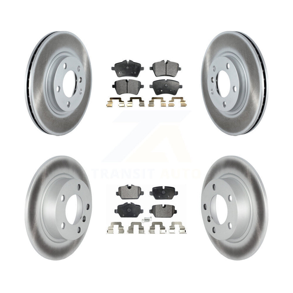 Front Rear Coated Disc Brake Rotor And Ceramic Pad Kit For Mini Cooper Countryman Paceman KGT-102478