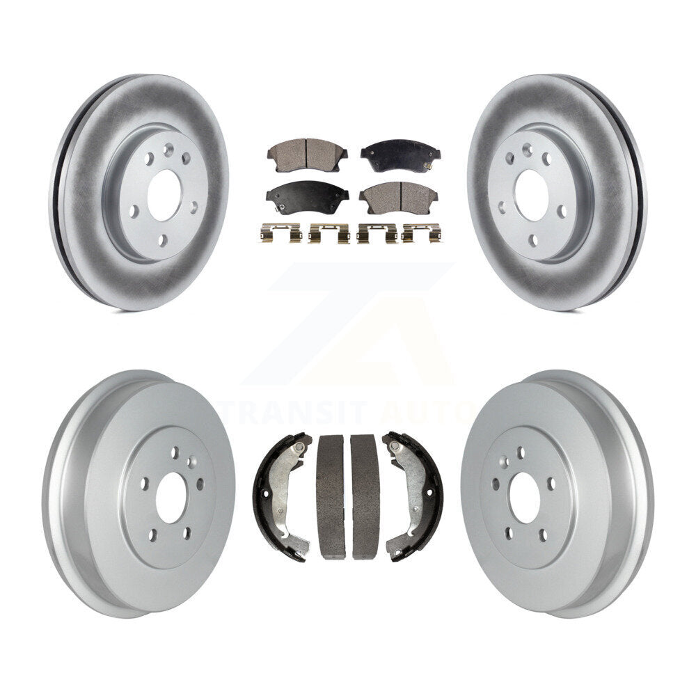 Front Rear Coated Disc Brake Rotors Ceramic Pads And Drum Kit For Chevrolet Cruze Limited KGT-102500