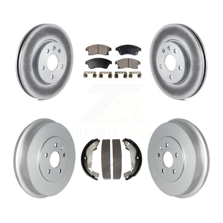 Front Rear Coated Disc Brake Rotors Ceramic Pads And Drum Kit For Chevrolet Cruze Limited KGT-102500