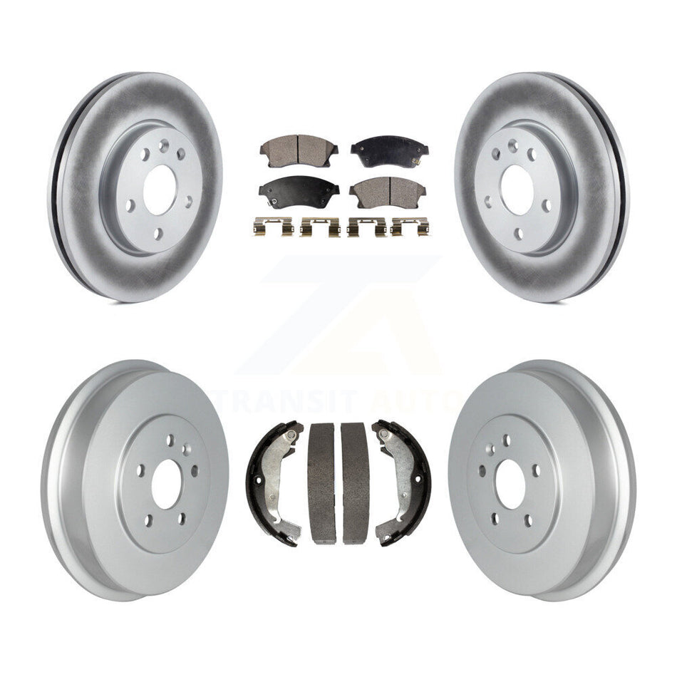 Front Rear Coated Disc Brake Rotors Ceramic Pads And Drum Kit For Chevrolet Cruze Limited KGT-102500