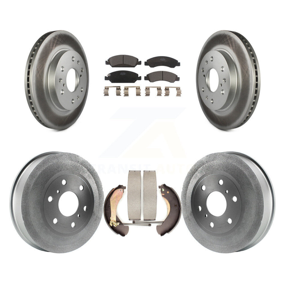 Front Rear Coat Brake Rotors Ceramic Pad Drum Kit For Chevrolet Silverado 1500 GMC Sierra KGT-102508