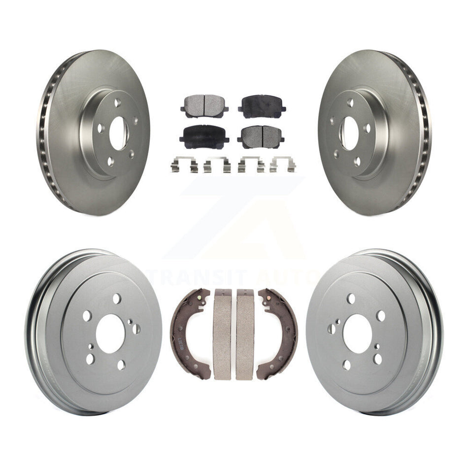 Front Rear Coated Disc Brake Rotors Ceramic Pads And Drum Kit For Toyota Corolla KGT-102541