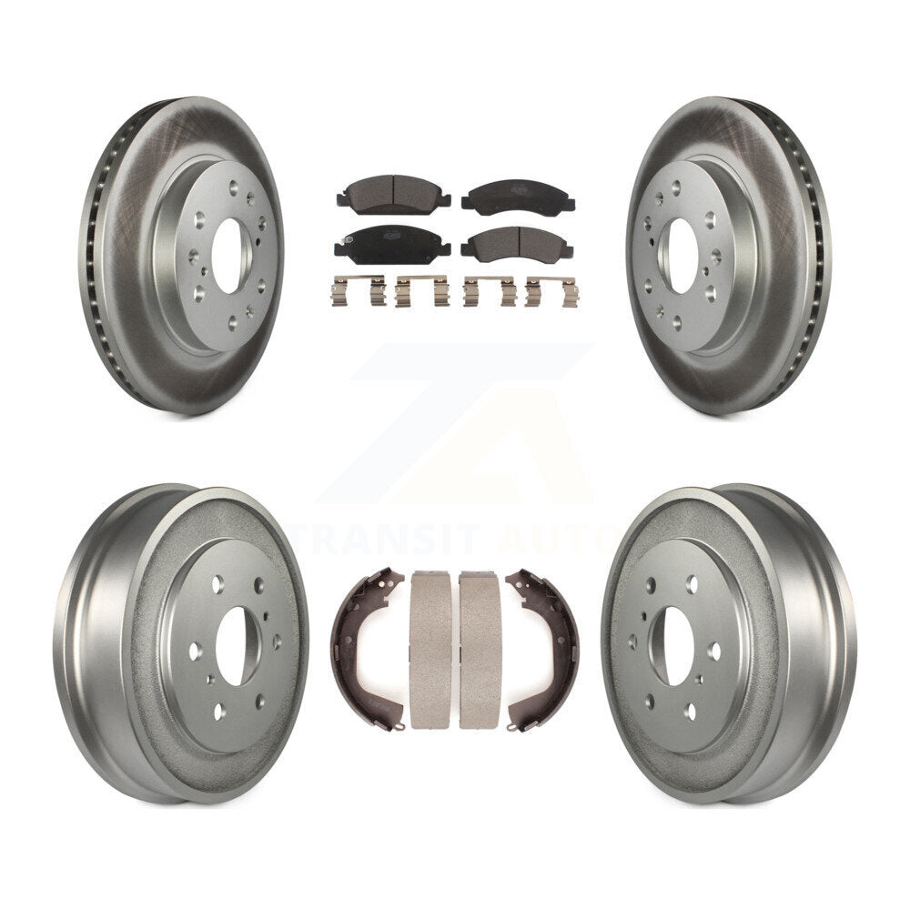 Front Rear Coat Brake Rotors Ceramic Pad Drum Kit For Chevrolet Silverado 1500 GMC Sierra KGT-102567