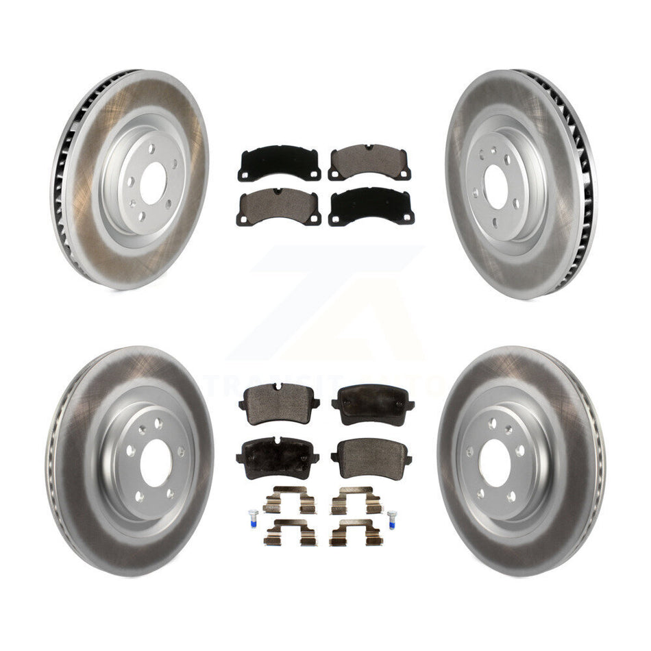 Front Rear Coated Disc Brake Rotors And Ceramic Pads Kit (6Pc) For 2017 Porsche Macan S KGT-102580