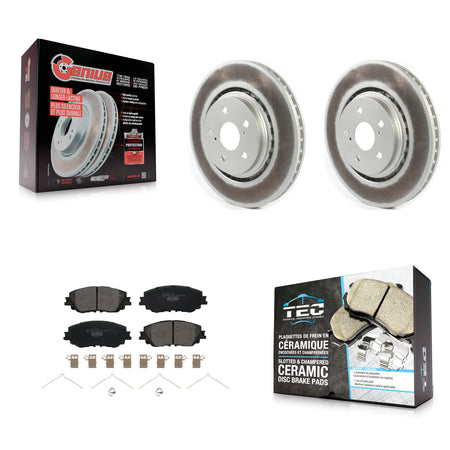 Front Coated Brake Rotors Ceramic Pad Kit For 2020-2023 Toyota Camry XSE With TRD Package KGT-102592