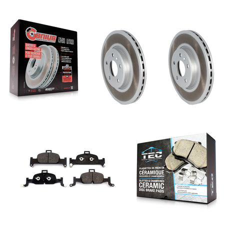 Front Coated Disc Brake Rotors And Ceramic Pads Kit For Audi A4 Quattro A5 Sportback KGT-102596