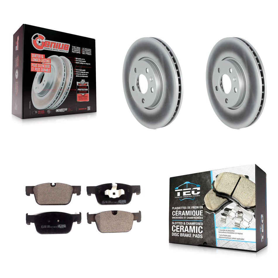 Front Coated Disc Brake Rotor And Ceramic Pad Kit For Volvo S60 V60 S90 Cross Country V90 KGT-102597