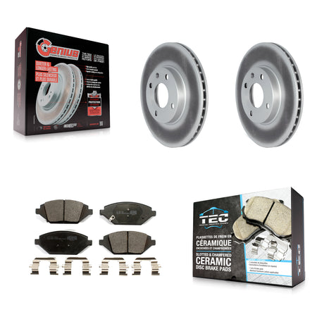 Front Coated Disc Brake Rotors And Ceramic Pads Kit For 2016-2022 Chevrolet Spark KGT-102603