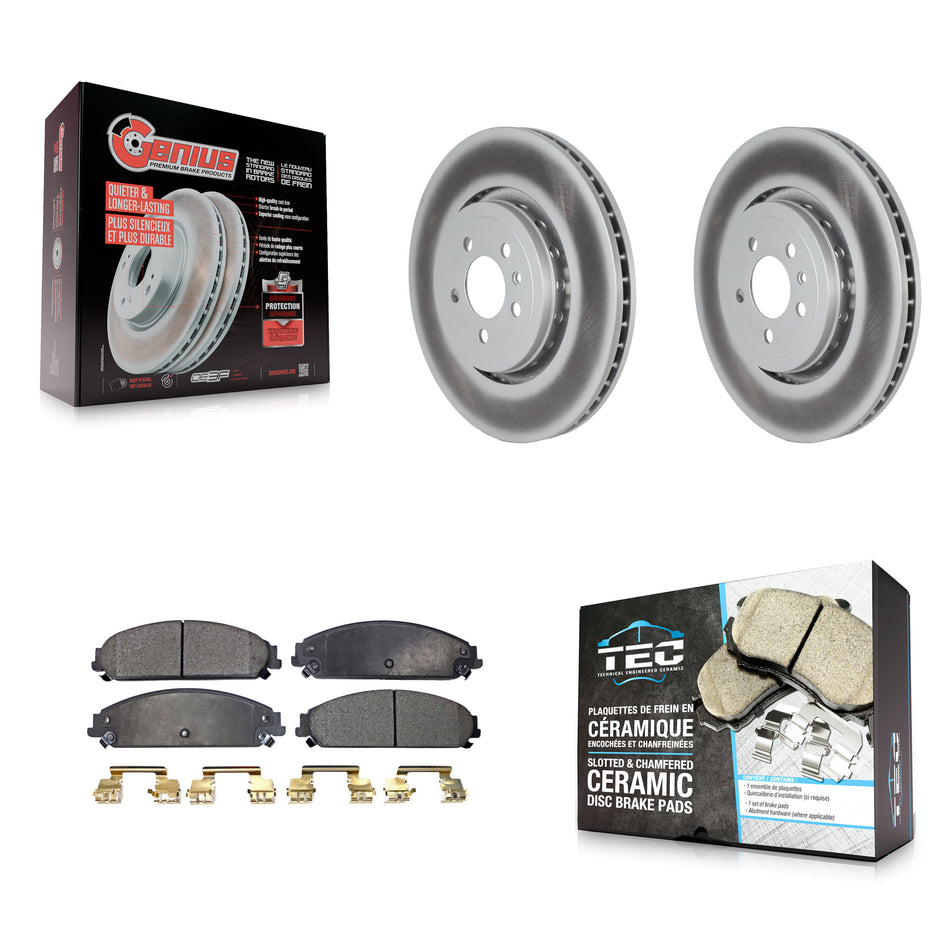 Front Coat Brake Rotors Ceramic Pad Kit For Dodge Charger With 370mm Diameter Rotor KGT-102605