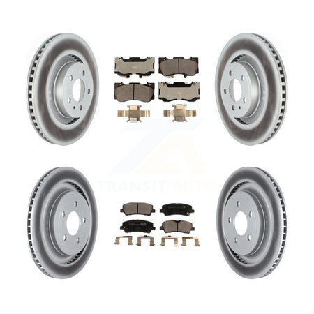 Front Rear Coat Brake Rotors Ceramic Pad Kit For 15-19 Ford Mustang Without Brembo Brakes KGT-102620