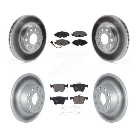Front Rear Coated Disc Brake Rotors And Ceramic Pads Kit For Volkswagen Jetta Taos KGT-102622